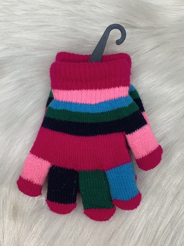 Girls Winter Gloves by James Paul Acrylic Knit Lined Warm HotPink NWT Youth Size - Picture 3 of 4