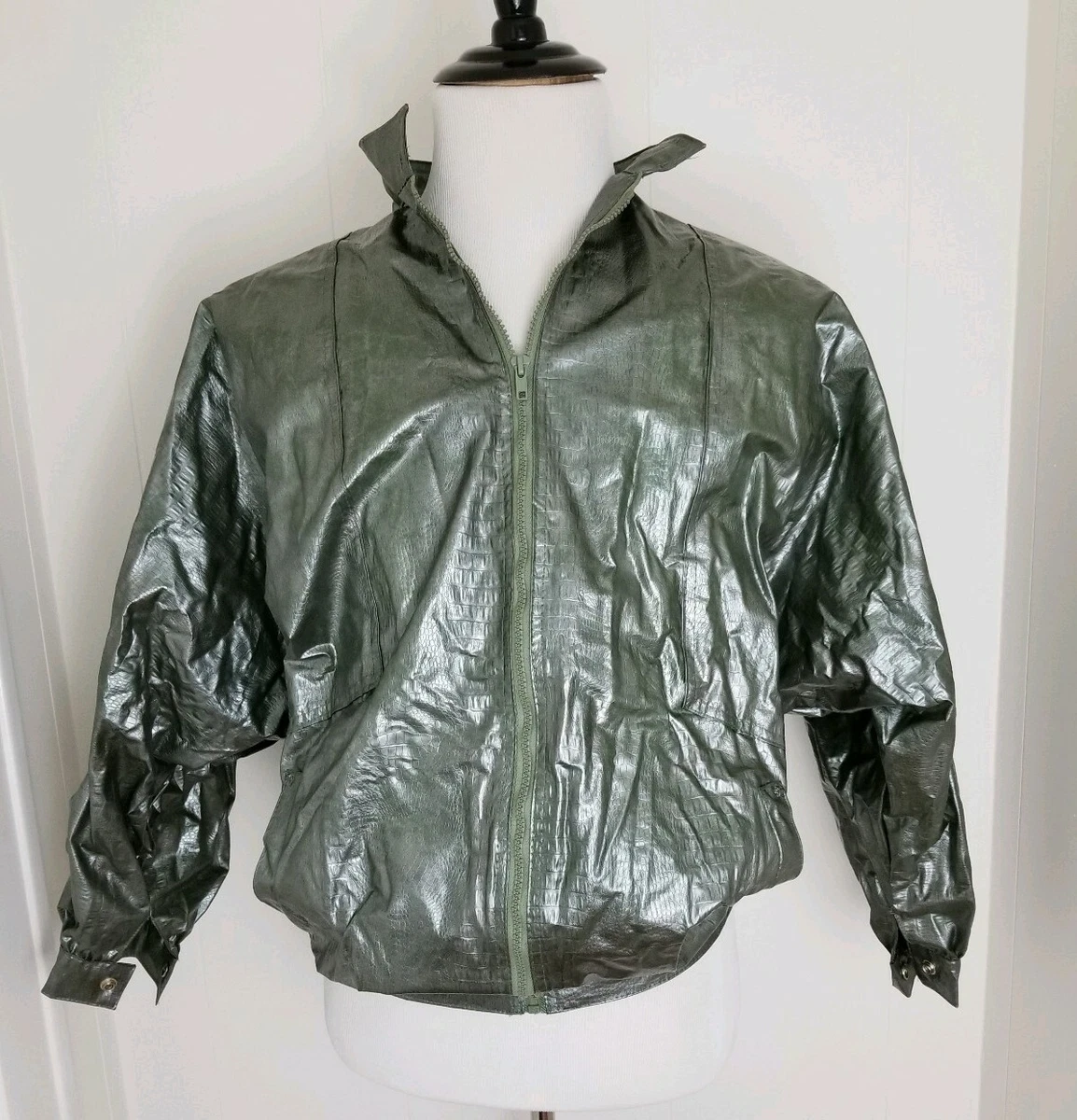 Vinyl top bomber jacket