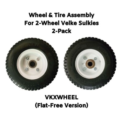 2-Wheel Velke Wheel & Tire Assembly VKXWHEEL - Solid foam/flat