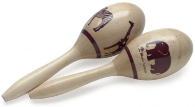 MRW-23 AFRICA Wooden 23cm Maracas Africa Graphic