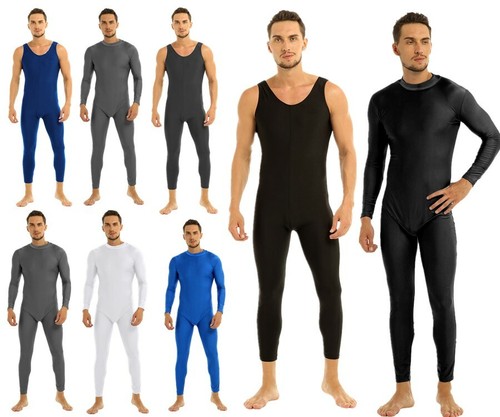 Mens Spandex Leotard Bodysuit One Piece 