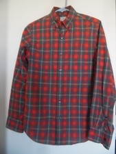 J.Crew button down shirt light weight 2ply cotton Gray Plaid Sz XS 13 1/2