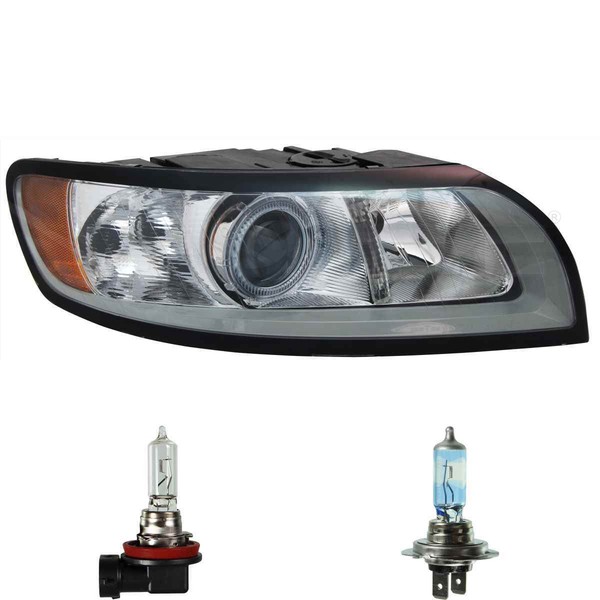 Scheinwerfer Rechts Grau H7/H9 FüR Volvo V50 MW 545 S40 II 544 Inkl. Lampen-image