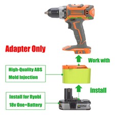 1x Adapter for Ridgid 18v Cordless Tools To for Ryobi 18v One Li-lon Batteries