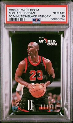 PSA 10 MICHAEL JORDAN 1996-98 Worldcom Calling Cards 10 Minutes