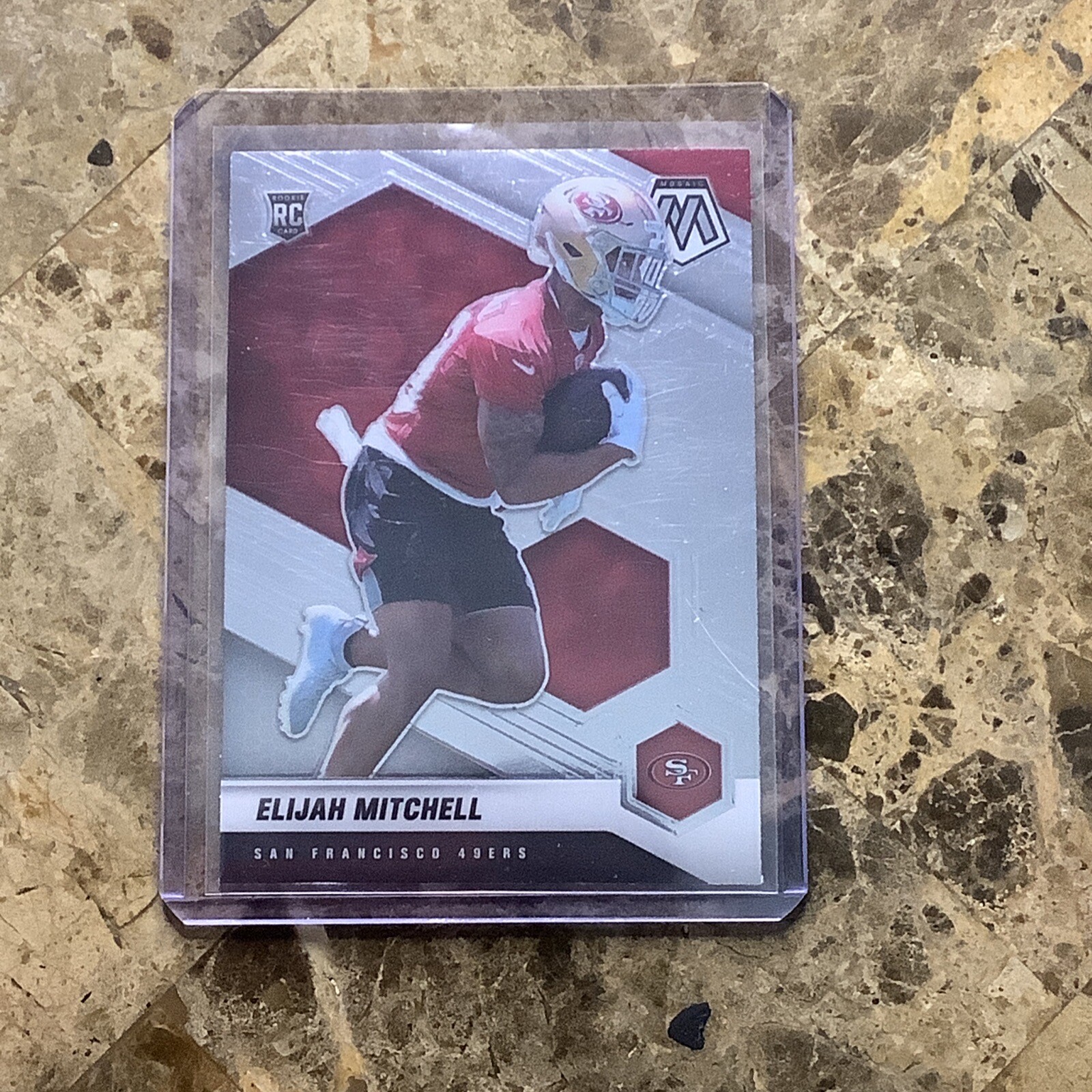 Elijah Mitchell  49ers 2021 Panini Mosaic Rookie #376 A-43