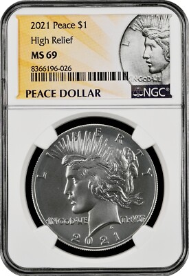 Ms69 2021 PEACE US Mint Silver Dollar, MS69 by NGC, an EXQUISITE looking ...