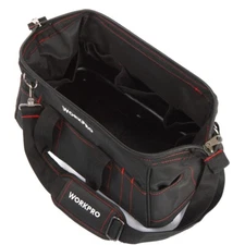 WORKPRO 16" Zipper Wide Mouth Tool Storage Bag Case Large Capacity w/21 Pockets