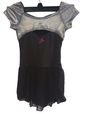 Capezio Girls Future Star Sparkles Skirted Dance Leotard, Gray/Black, XS