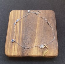 925 Sterling Silber Handarbeit Fußkettchen Handarbeit Liebe Geschenk