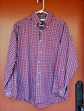 Alex Cannon Long Sleeve Button Up Mens Shirt Size L Button Down Collar Exc Cond.
