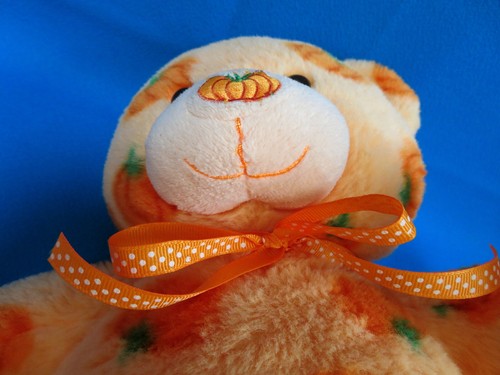 MEGA RARE! PUMPKINS NOSE π HALLOWEEN TEDDY BEAR BUILD A BEAR FACTORY WORKSHOP - Picture 6 of 8