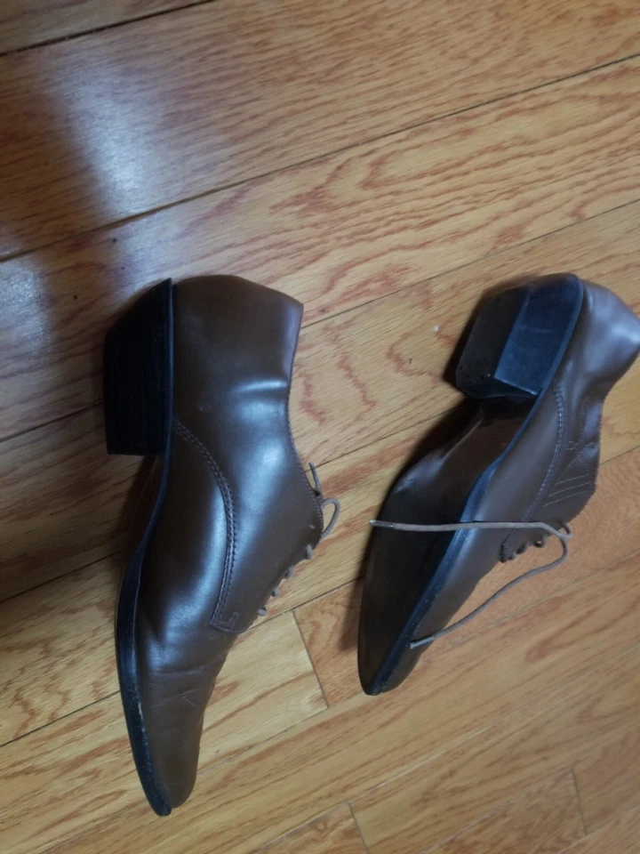 ZAPATOS VAQUEROS WESTERN VINTAGE MARRONES CON CORDONES NINE WEST TALLA 6.5 Foto 2 de 4