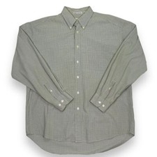 Vintage GAP Green Gingham Check Button-Down Shirt Long Sleeve Mens Large