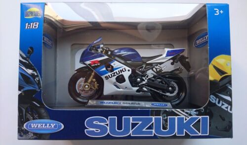 WELLY SUZUKI GSX-R750 1:18 DIE CAST MODEL NEW LICENSED MOTORCYCLE - Picture 1 of 6