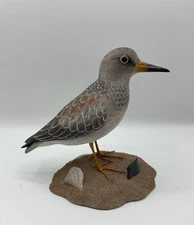 Purple Sandpiper Original Wood Carving
