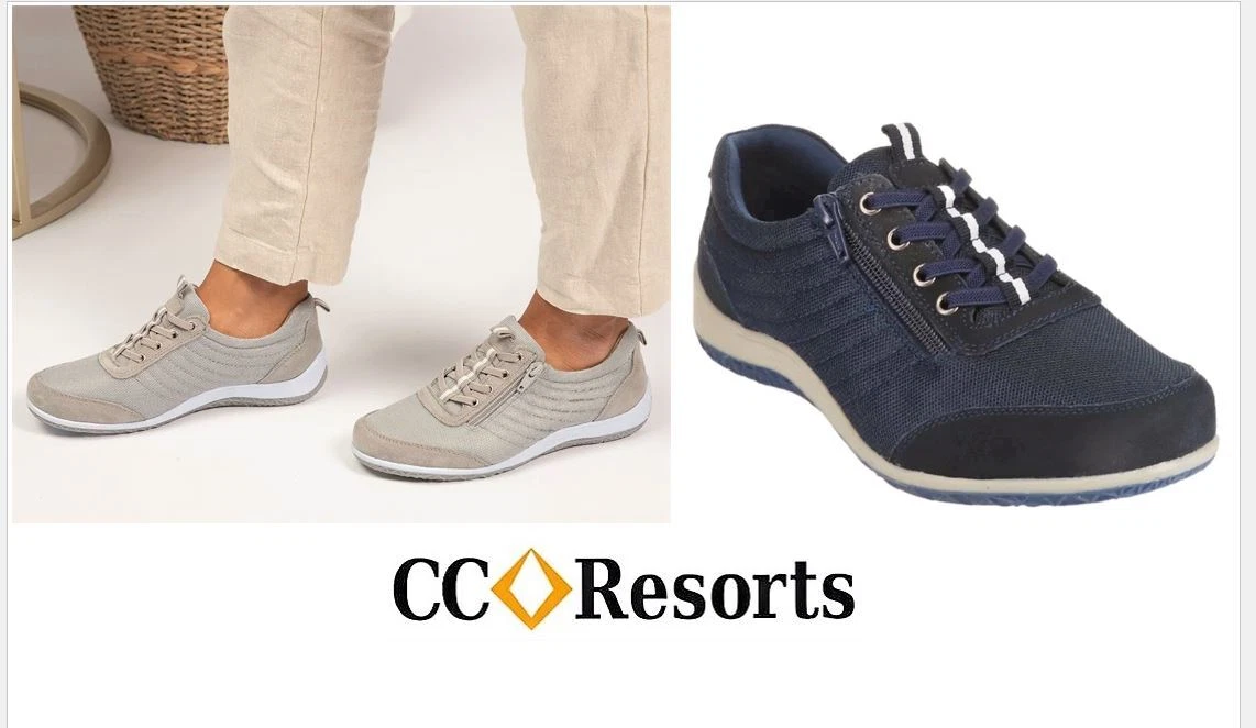CC Resorts Shoes Cloud Comfort Sukie II Athleisure Walking Shoe Zip Sneakers