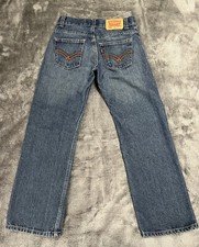 Levi  s 505 Jeans Straight Leg Blue Denim Boys Size 10 Regular 26x24 