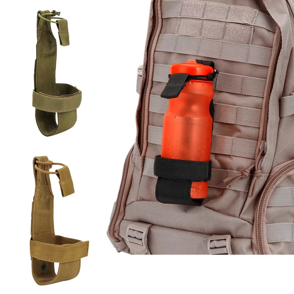 Tactical backpack with top water bottle holder