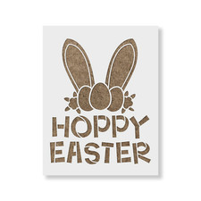 Hoppy Easter Stencil - Durable  Reusable Mylar Stencils