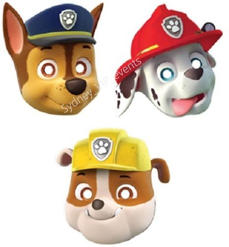 PAW PATROL FACE MASKS PAPER 8PK PARTY 