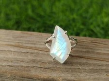 Rainbow Moonstone Ring,925 Sterling Silver Ring,Handmade Ring,All Sizes 3 to 14
