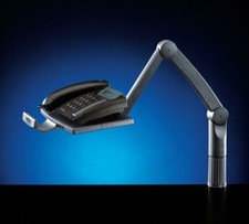 Erweiterbarer Telefon-Schwenkarm schwarz mit Hörerablage TSA 5020 styro