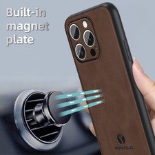 Magnetic Leather Case For iPhone 17 Pro Max 16 15 14 13 12 Slim Shockproof Cover