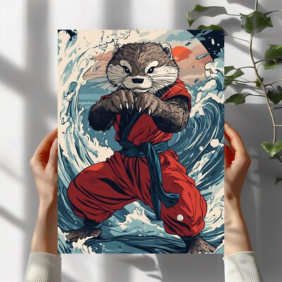 Otter im Anime Style Poster Schöne Wanddeko Dekoration