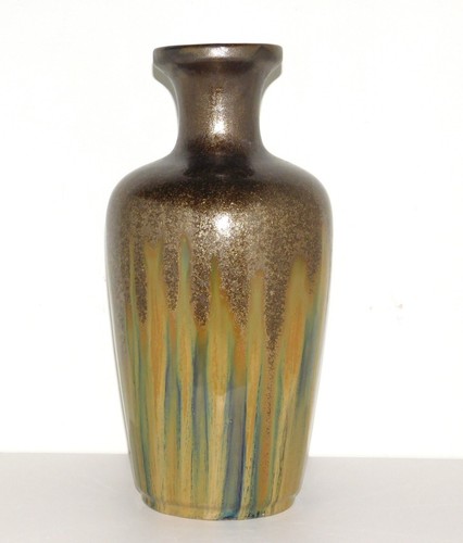 Vintage chinesische TROPFGLASUR Keramik GROSSE VASE signiert - Bild 10 von 14