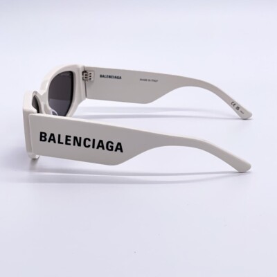NEW BALENCIAGA BB0258S 003 OVERSIZED WHITE SUNGLASSES  display picture 2