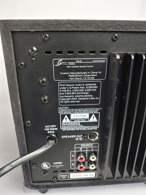 RadioShack Point Source Ps100 Amplified Surround Sound Speaker System ...