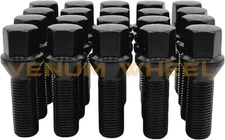 Venum wheel accessories Complete Set of 15 Pcs Lug Bolts M14x1.25 Black Powder C