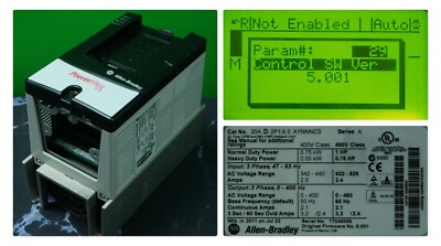 Allen-Bradley 20AD2P1A0AYNNNC0 PowerFlex 70 1 HP Series A FRN:5.001 Tested**