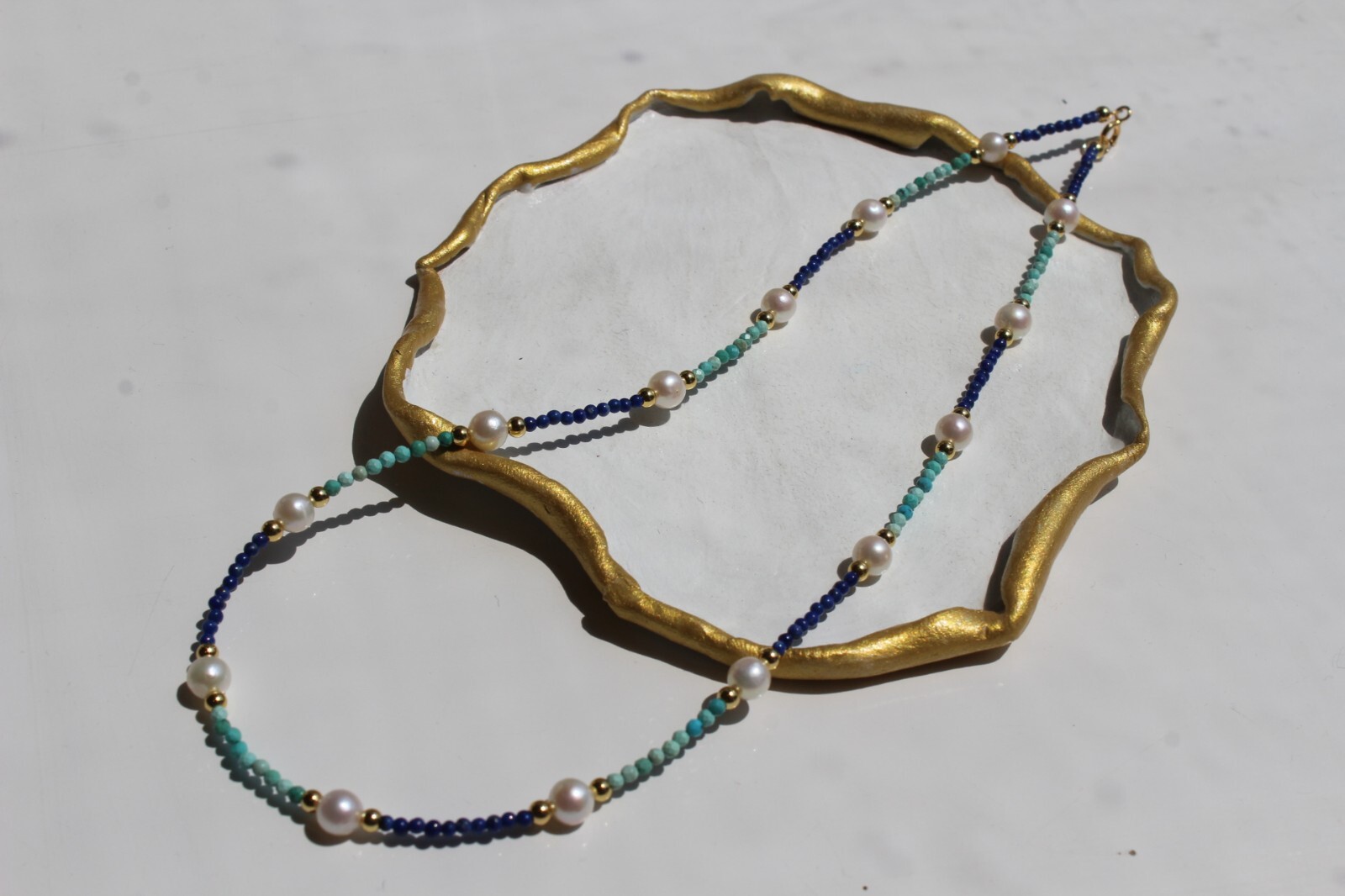 Collier délicat perle et turquoise d'Arizona, le cadeau idéal pour femme - 3