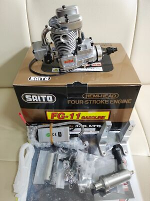 SAITO　FG-11　4サイクル・ガソリンエンジン RC Model SAITO Single Engine FG-11 Four 4-Stroke Gas Engine