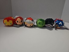 MARVEL Avengers TSUM TSUM Iron, Panther, Hulk, Thor, Capt 3" Mini Plush LOT NEW