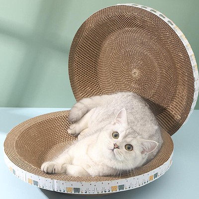 Katzenkratzbrett aus Pappe, Katzenminze, Kratzbrett, Sofa, Bett
