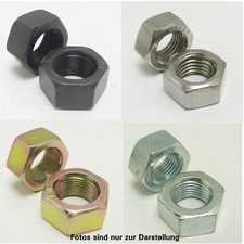 Feingewinde , Sechskant-Muttern, DIN 934, Stahl verzinkt, blank, gelb verz./A2