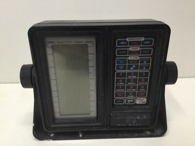 Lowrance X-3 Fish Finder Black Auto Sensitivity Chart LCG Recorder Screen Unit