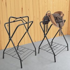 2 PCS Saddle Rack Portable Folding Horse Saddle Stand for English Western Saddle