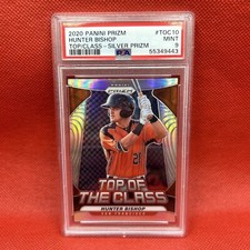 Hunter Bishop 2020 Panini Prizm Top of the Class Silver Prizm #TOC-10 PSA 9