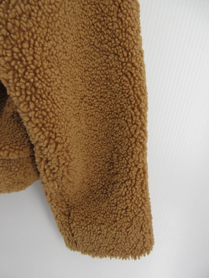 Chaqueta We The Free People Mujer Mediana Marrón Izzy Envoltura Peluche Sherpa Abrigo Polar Foto 3 de 4