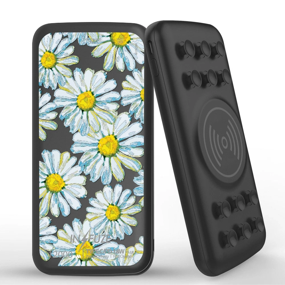 12000mAh Wireless Power Bank with Suction Cup PD USB-C Fast Charging