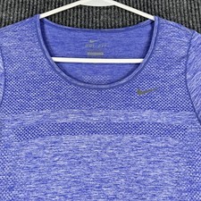Nike Shirt Womens Small Purple Long Sleeve Dri Fit Workout Active Casual Light