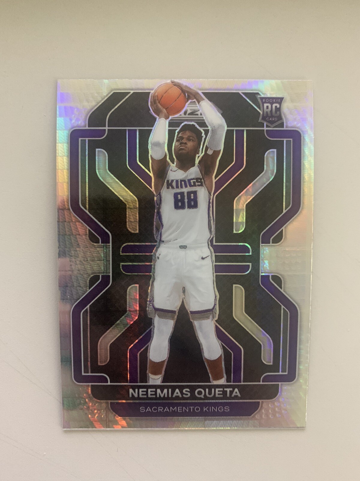 2021-22 NBA Panini Prizm Neemias Queta Hyper Prizm Silver #316