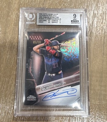 Topps Chrome Black Vladimir Guerrero Jr. Rose Gold Mini-Diamond Auto /10 BGS 9