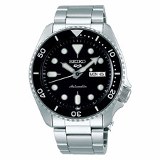 Seiko 5 Sports Men's Automatic Black Dial Day/Date 42.5mm BRAND NEW SRPD55K1