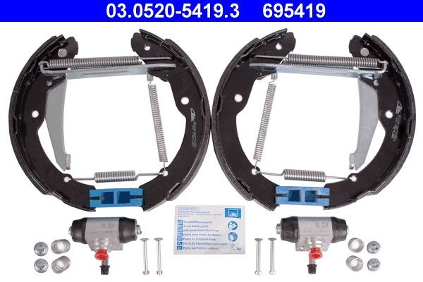 2X ATE 03.0520-5419.3 Bremsbackensatz FüR Skoda-image