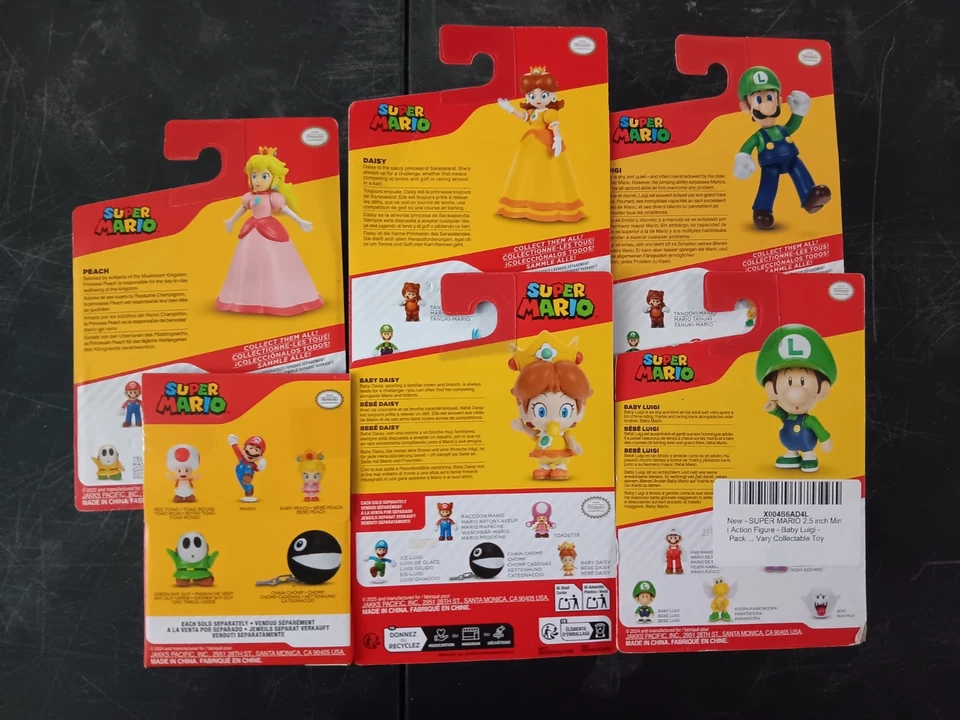 *免费送货* 9 包婴儿 + 成人 DAISY PEACH LUIGI 超级马里奥任天堂 Jakks — 第 3/4 张图片